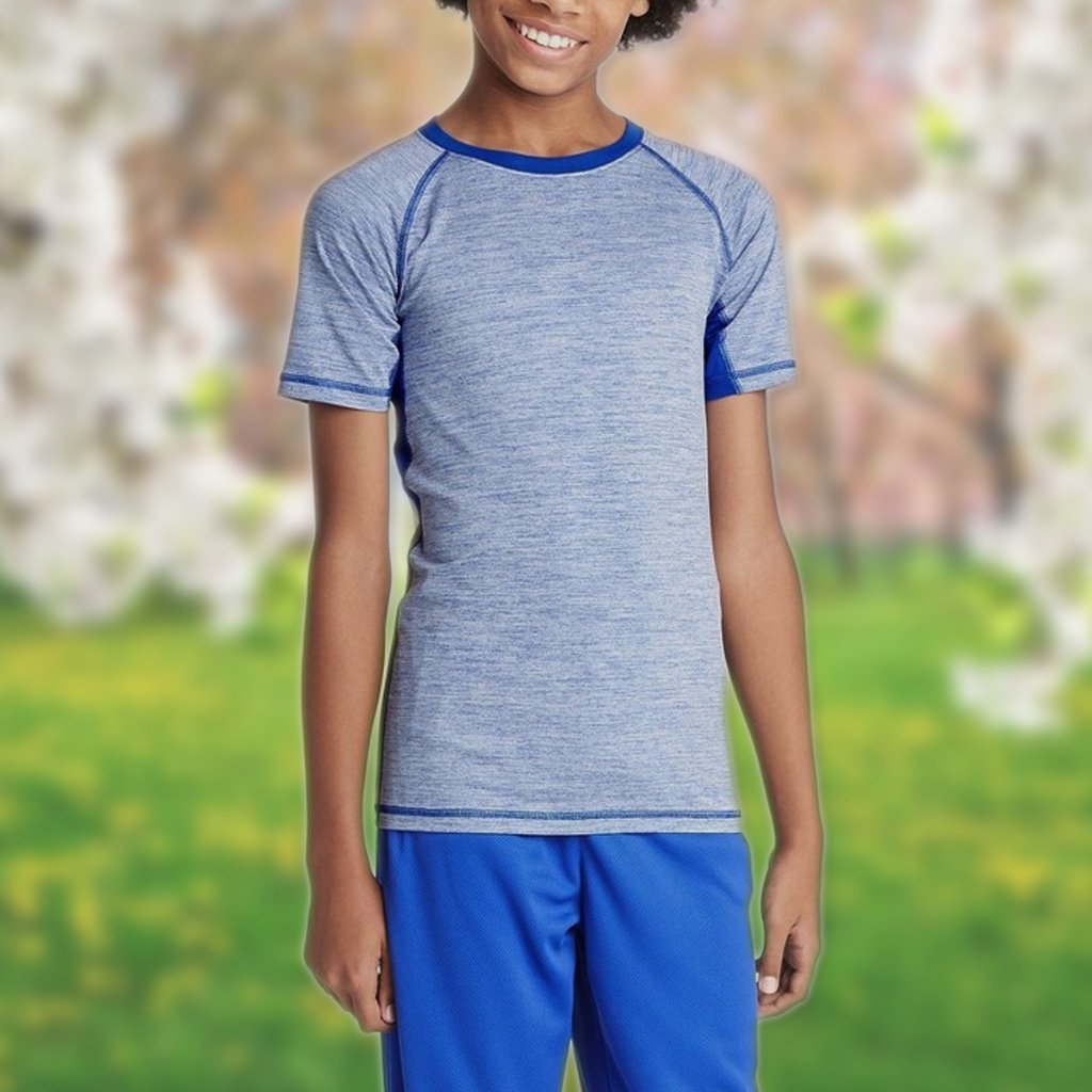Nwt Blue Short-Sleeve Performance T-Shirt - Boys Sizes M, Xl Activewear Tops